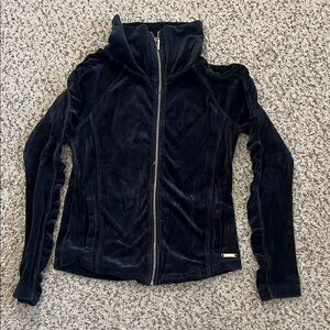 Calvin Klein Womens Black Velour Jacket size small